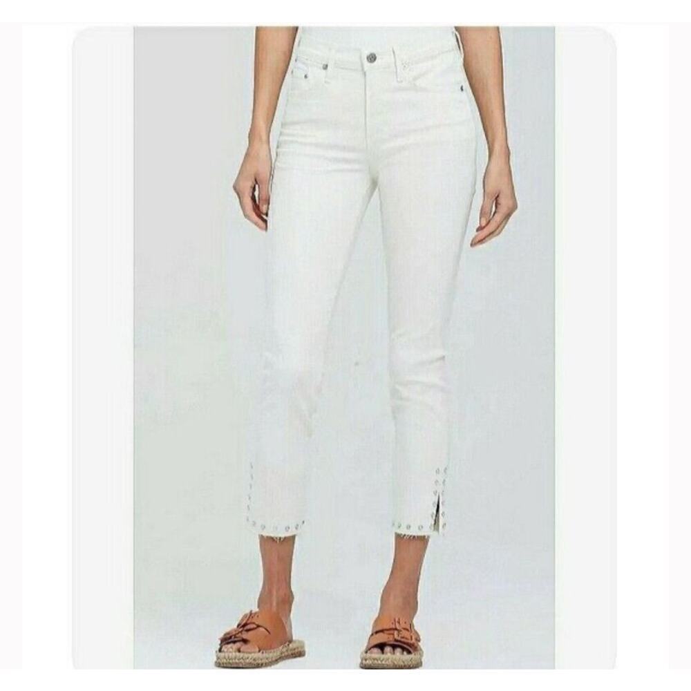 Citizens Of Humanity Womens Rocket Crop High Rise Skinny Pearl Stud Jeans sz 27
